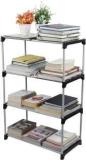 Malhotra Enterprises Lotspek 4 Layer Metal Bookshelf For Home Office Bookcase, Bookrack Metal Semi Open Book Shelf