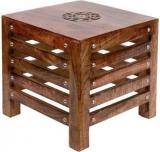 Manzees Beautifull Square Shaped Stool For Living Room, Office And Outdoor Garden Decor Solid Wood Side Table