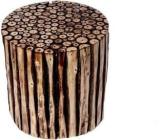 Manzees Round Wooden Stool Natural Wood Logs Best Used As Bedside Tea, Coffee, Plants Table For Bedroom Living Room, Outdoor Garden Furniture Pre Assembled Solid Wood Side Table