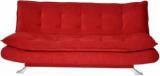 Masterkraft Sofa Cum Bed Royal Red Single Solid Wood Sofa Bed