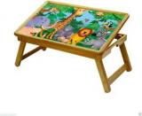 Mayumi Multipurpose Foldable Study Table / Kids Activity Table / Laptop Table With An ELEGANT CARTOON PRINT 2 Solid Wood Activity Table