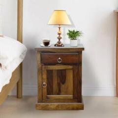 Meera Handicraft A beautiful pure sheesham wood side table Solid Wood Bedside Table