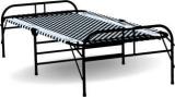 Meezo Portable Single Folding Bed Niwar Charpai Khatiya Bed For Sleeping Size 3X6 Feet Metal Single Bed