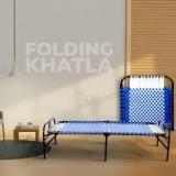 Meezo Portable Single Folding Bed Space Saving Bed Charpai Khatiya\Metal Singal Bed Metal Single Bed