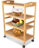 Merish Bamboo Bar Trolley