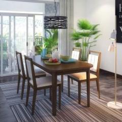 Metercube Engineered Wood 4 Seater Dining Table