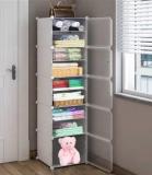 Mevigo 5 Door 10 Shelf Plastic Collapsible Cupboard PC Collapsible Wardrobe