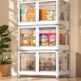 Mevigo 6 Door 3 Shelf Plastic Kids Collapsible Cupboard PC Collapsible Wardrobe