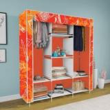 Mezire 3 Door 8 Shelf Printed PP Collapsible Wardrobe