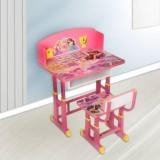 Mlu Unique Desk/kids Study Table And Chair Set / Height Adjustable Pink Metal Desk Chair