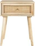 Monika Art Solid Wood Side Table