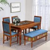 Moonwooden Rosewood Solid Wood 6 Seater Dining Set