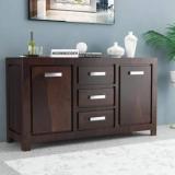 Moonwooden Tv Cabinet for Living Room | Kitchen Storage Standing Movable Unit Solid Wood Free Standing Sideboard