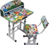 Mother's Love Adjustable Height Desk Study Table With Chair Storage Space & Pen Holder For Kid Plastic Study Table