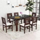 Mp Enterprises Sheesham Wood Dining Table Set For House/Office Solid Wood 6 Seater Dining Set