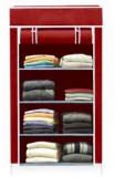 Mr Extension Maroon 4 Shelf PVC Collapsible Wardrobe