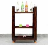 Muralicraft Solid Wood Bar Trolley