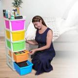 My International Multi Color 5 Layer Storage Drawer Organizer Plastic Free Standing Chest Of Drawers