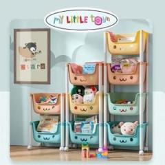 My Little Town 3 Layer collapsible wardrobe for kids with multicolours Plastic Cupboard