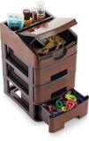 Nabhya Desktop Cosmetic & Make up Organizers Small Size Drawer 3 Plastic Free Standing Chest of Drawers