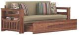 Navya Handicraft 3 Seater Single Solid Wood Pull Out Sofa Cum Bed