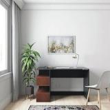 Ne Furniture NE_Deks_Black&Brown Engineered Wood Study Table