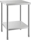 Nexgrills Steel Table for Prep & Work 24 x 24 Inches, for Restaurant, Home and Hotel Steel End Table