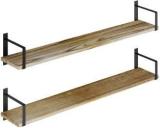 Niandnia Wall Shelves For Living Room Decor, Floating Bookshelf Set Of 2 Solid Wood Open Book Shelf