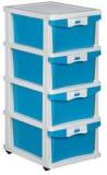 Nilkamal Chester Storage Drawer Series In Cream & Transparent Blue Colour