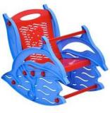 Nilkamal Dolphin Rocker Kids Chair In Pastel Blue & Red Colour