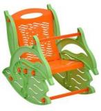 Nilkamal Dolphin Rocker Kids Chair In Pastel Green & Orange Colour