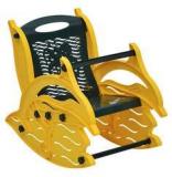 Nilkamal Dolphin Rocker Kids Chair In Yellow & Olive Green Colour