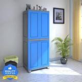 Nilkamal Freedom Compact Plastic Cabinet, MultiPurpose Storage, Wardrobe, Bedroom Plastic Free Standing Chest Of Drawers