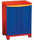 Nilkamal Freedom FS1 Small Cabinet In Pepsi Blue And Bright Red Color