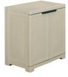 Nilkamal Freedom Mini Small Storage Cabinet In Pastel Green & Grey Colour