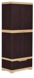 Nilkamal Freedom Multipurpose Cabinet With One Drawer At Bottom In Brown & Biscuit Colour