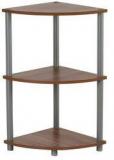 Nilkamal Iowa Wooden Corner Rack In Teak Colour