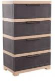 Nilkamal Kids Chester 14 with Four Drawers in Weather Brown and Biscuit Colour