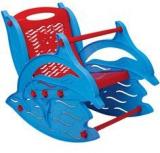 Nilkamal Kids Dolphin Rocker Chair In Pastel Blue And Red Colour