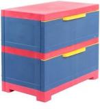 Nilkamal Kids Freedom Chester 12 With Two Drawers In Pepsi Blue And Bright Red Colour