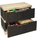 Nilkamal Kids Freedom Chester 12 With Two Drawers Weather Brown And Biscuit Colour