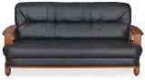 Nilkamal Legacy Three Seater Sofa In Dirty Oak & Black Colour