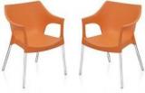 Nilkamal Novella Series 10 Set Of 2 Chairs In Orange Colour