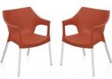 Nilkamal Novella Series 10 Set of 2 Chairs in Rust Colour