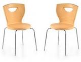 Nilkamal Novella Series 15 Set Of 2 Chairs In Biscuit Colour