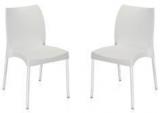 Nilkamal Novella Series 7 Set Of 2 Chairs In White Colour