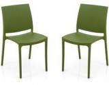 Nilkamal Novella Series 8 Set Of 2 Chairs In Green Colour