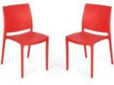 Nilkamal Novella Series 8 Set Of 2 Chairs In Red Colour