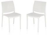 Nilkamal Novella Series 8 Set Of 2 Chairs In White Colour