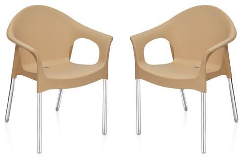 Nilkamal Novella Series 9 Set of 2 Chairs in Biscuit Colour